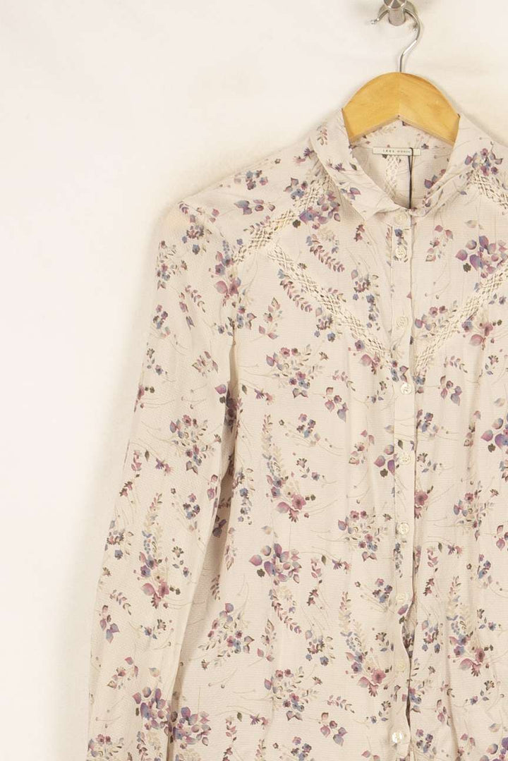 Chemise Fleurie Écrue - Taille L/40 de la marque IKKS | PARAD49471 - Vendu par Paradigme - Image 2