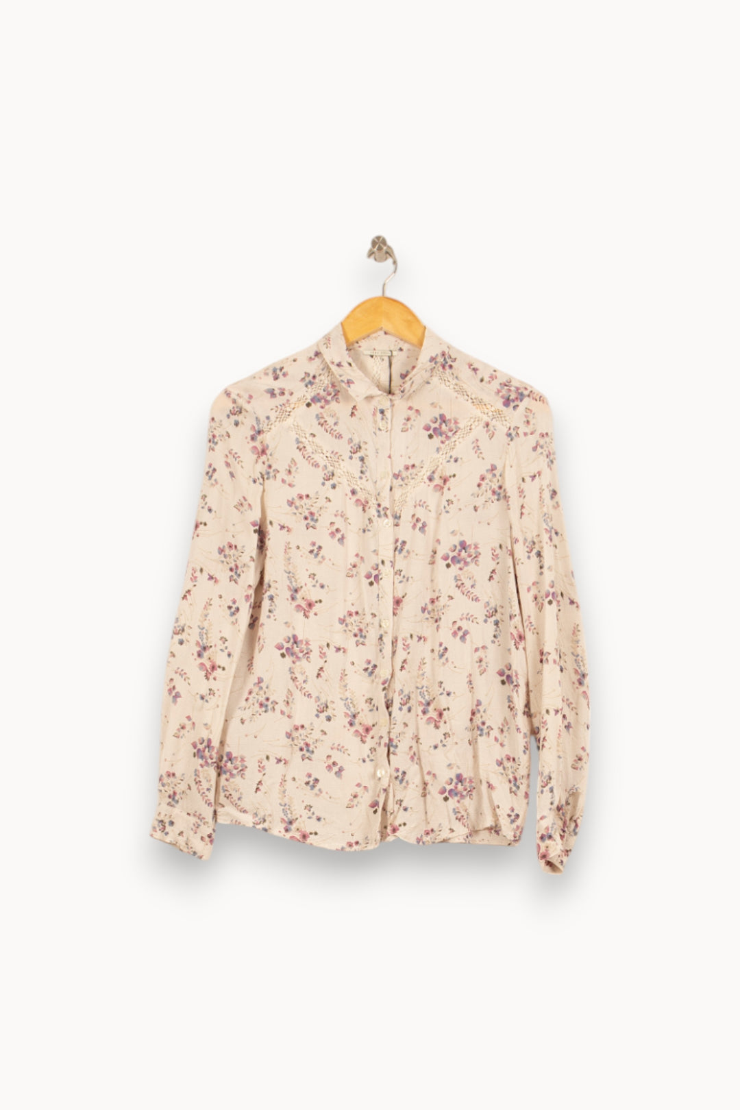 Chemise Fleurie Écrue - Taille L/40 de la marque IKKS | PARAD49471 - Vendu par Paradigme - Image 4