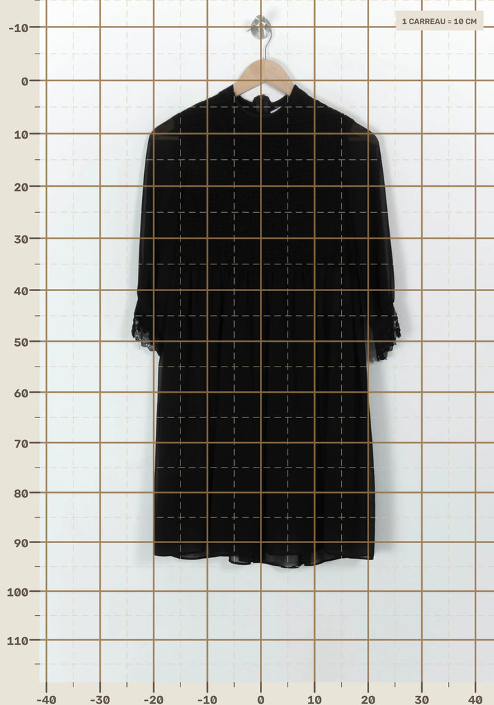 Robe Midi Noire - Taille S/36 de la marque Sandro | PARAD49505 - Vendu par Paradigme - Image 4