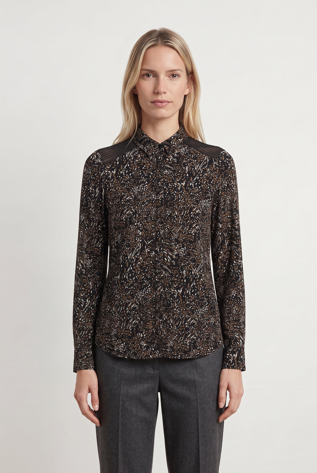Chemisier Noir et Marron - Taille XS/34 de la marque One Step | PARAD49508 - Vendu par Paradigme - Image 1