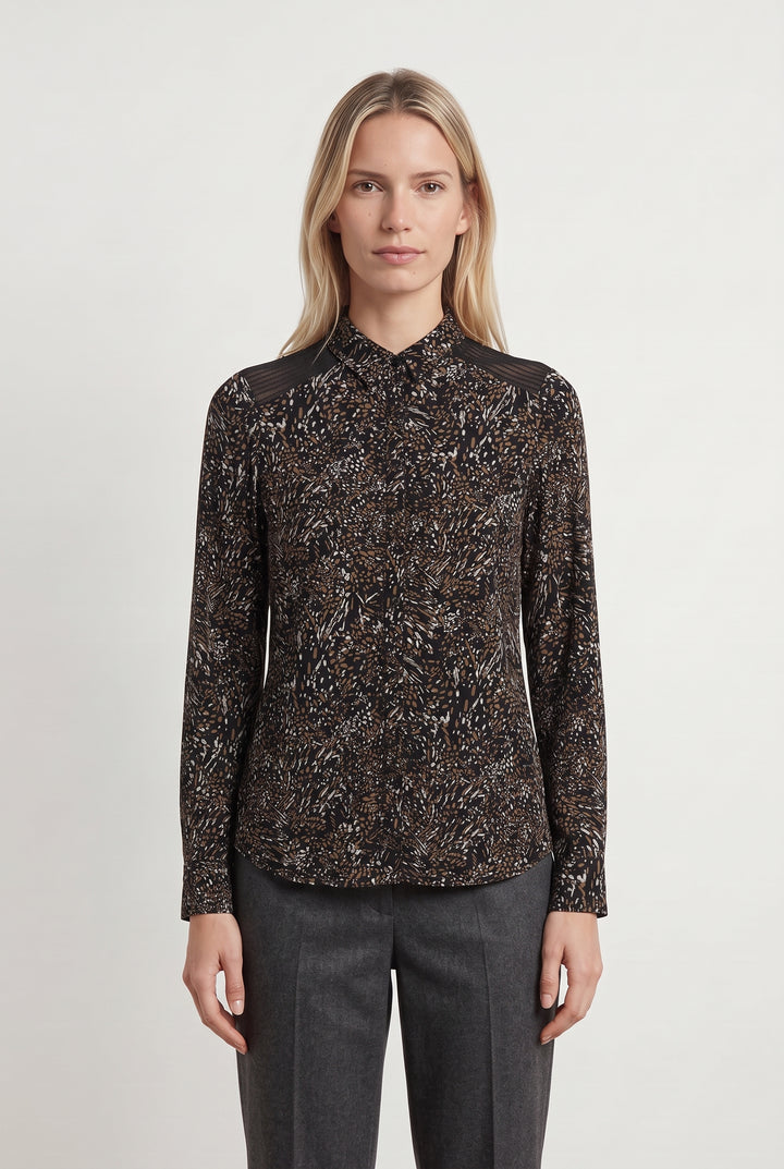 Chemisier Noir et Marron - Taille XS/34 de la marque One Step | PARAD49508 - Vendu par Paradigme - Image 1