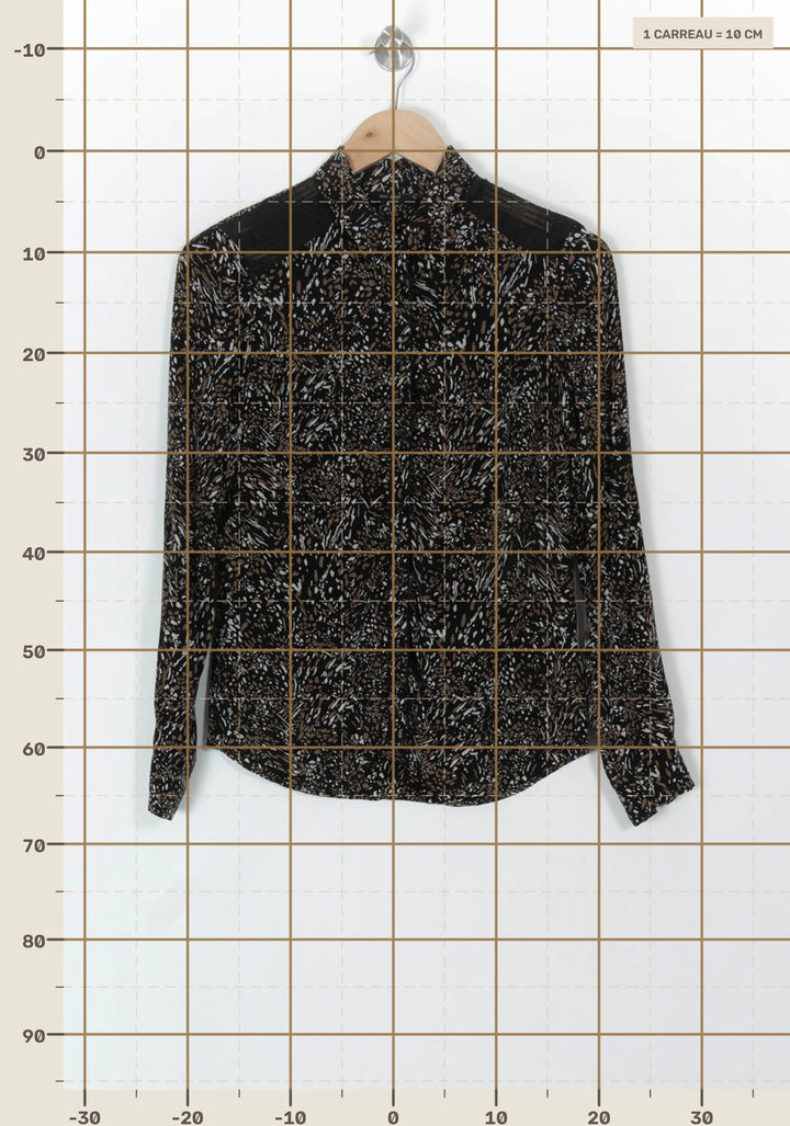 Chemisier Noir et Marron - Taille XS/34 de la marque One Step | PARAD49508 - Vendu par Paradigme - Image 4