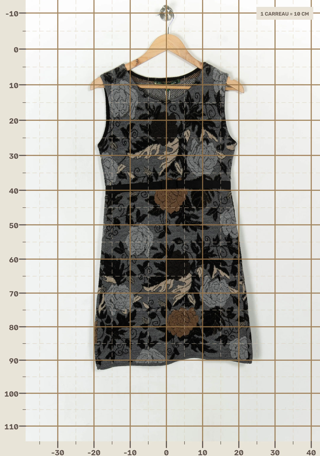 Robe Grise et Noire - Taille L/40 de la marque La Fée Maraboutée | PARAD49519 - Vendu par Paradigme - Image 4
