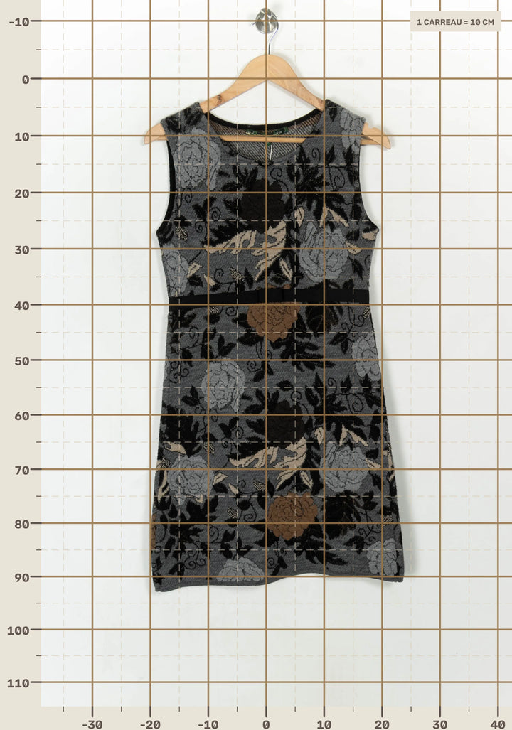 Robe Grise et Noire - Taille L/40 de la marque La Fée Maraboutée | PARAD49519 - Vendu par Paradigme - Image 4