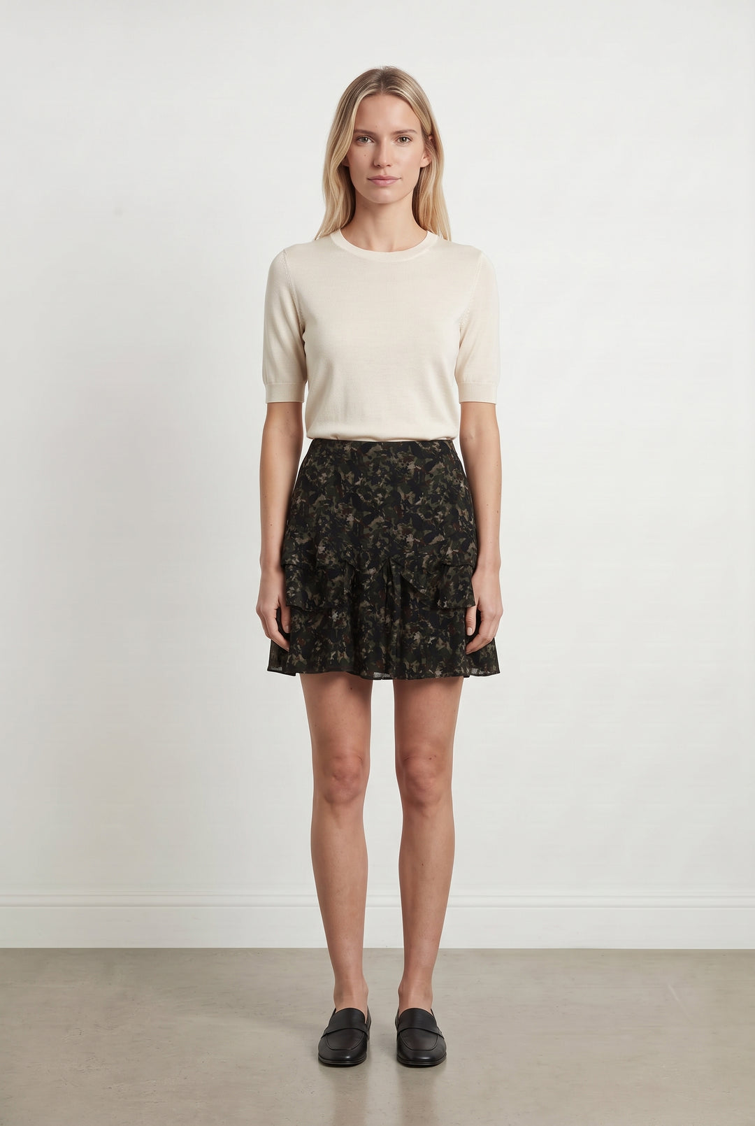 Jupe Volantée Verte et Noire - Taille XS/34 de la marque IKKS | PARAD49543 - Vendu par Paradigme - Image 1