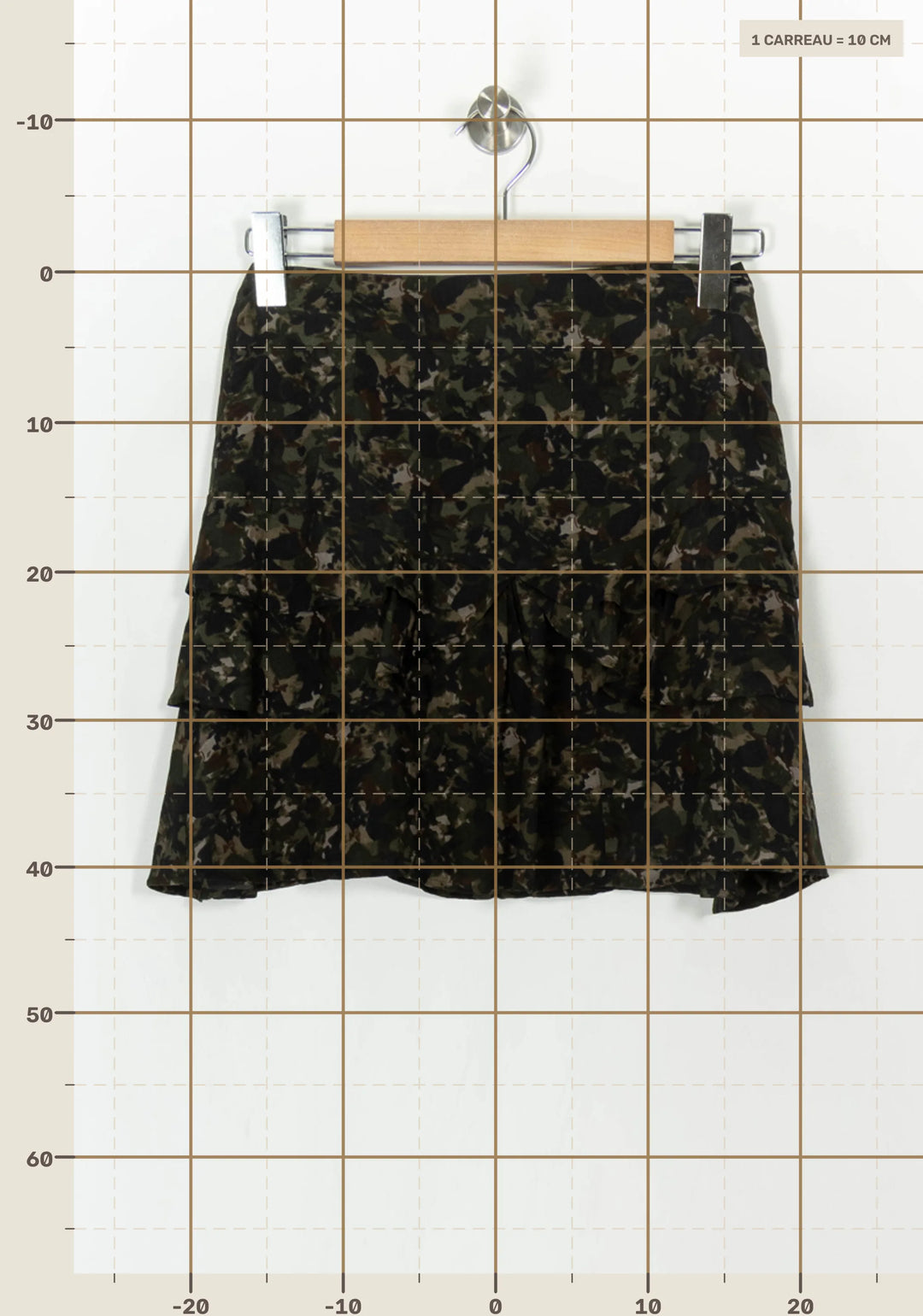 Jupe Volantée Verte et Noire - Taille XS/34 de la marque IKKS | PARAD49543 - Vendu par Paradigme - Image 4