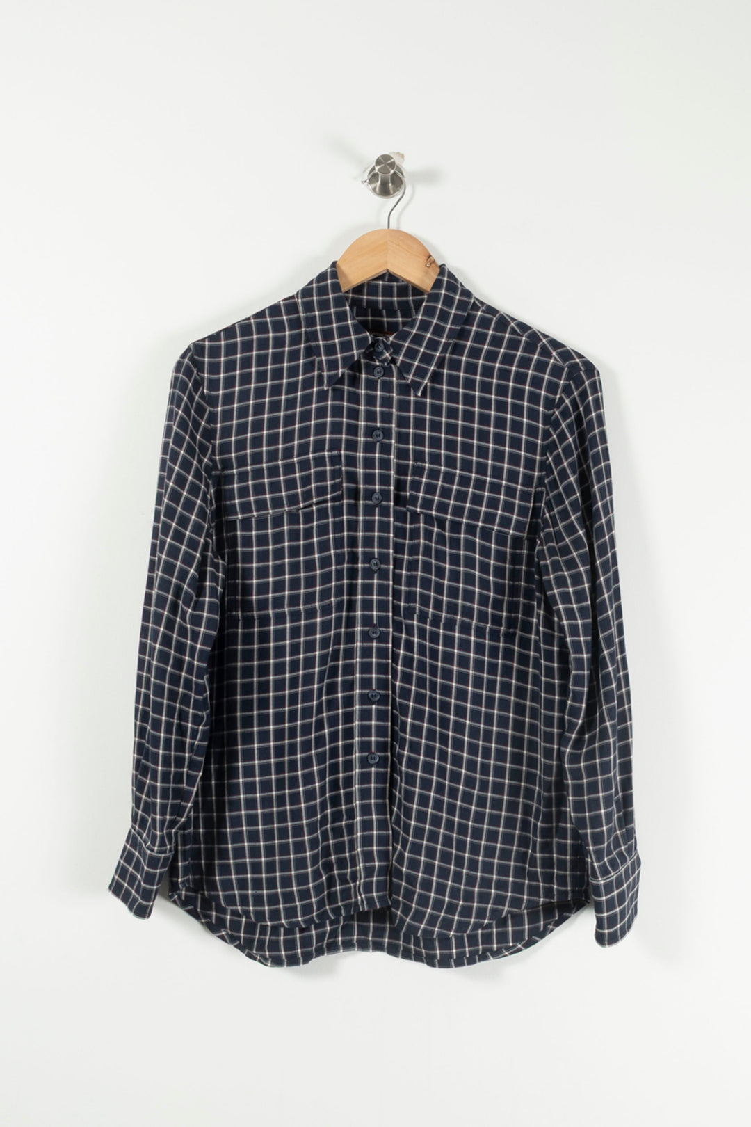 Chemise À Carreaux Bleue et Blanche - Taille S/36 de la marque Comptoir des Cotonniers | PARAD495551 - Vendu par Paradigme - Image 2