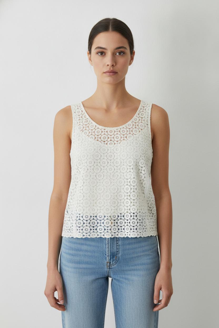 Débardeur Blanc - Taille S/36 de la marque Comptoir des Cotonniers | PARAD49556 - Vendu par Paradigme - Image 1