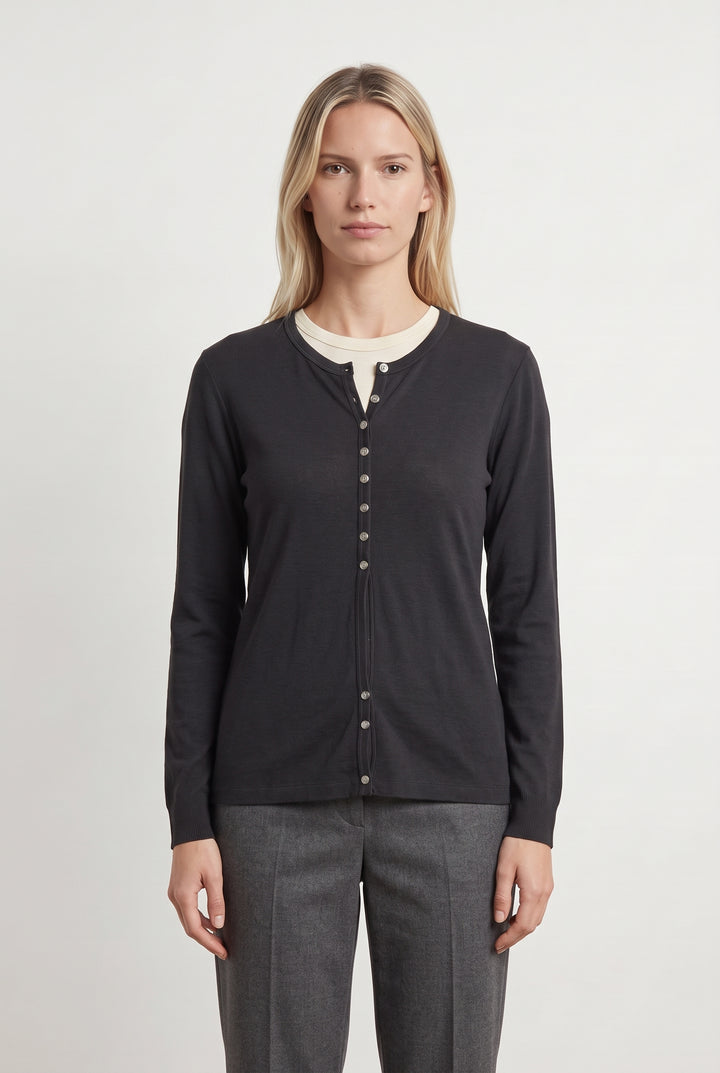 Cardigan Gris - Taille M/38 de la marque Agnès b. | PARAD49560 - Vendu par Paradigme - Image 1