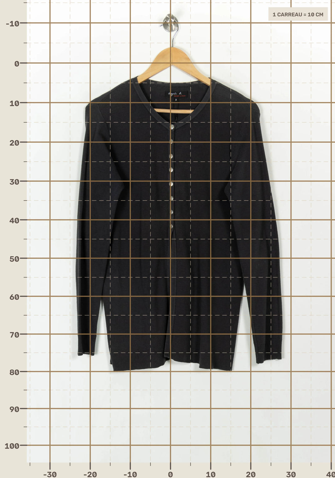 Cardigan Gris - Taille M/38 de la marque Agnès b. | PARAD49560 - Vendu par Paradigme - Image 4