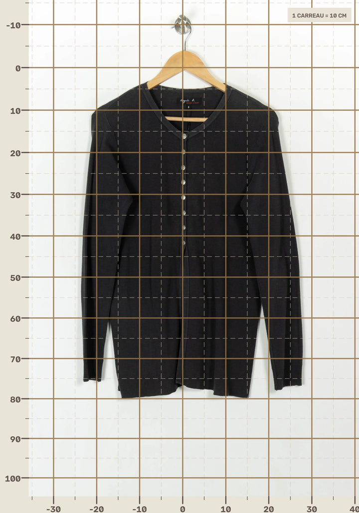 Cardigan Gris - Taille M/38 de la marque Agnès b. | PARAD49560 - Vendu par Paradigme - Image 4
