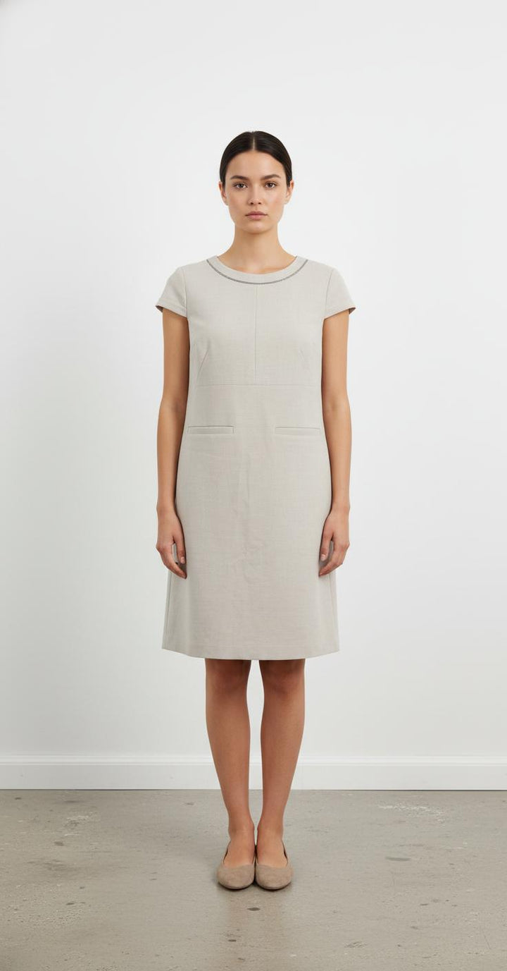 Robe Droite Beige - Taille XS/34