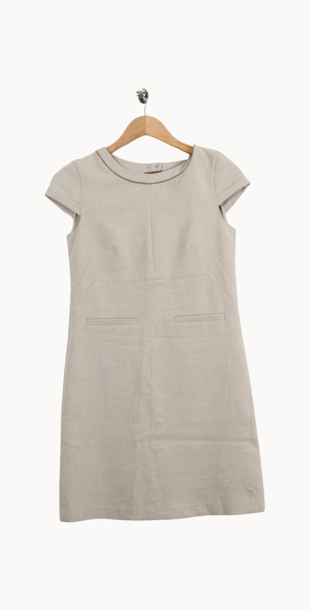 Robe Droite Beige - Taille XS/34 de la marque One Step | PARAD49578 - Vendu par Paradigme - Image 2