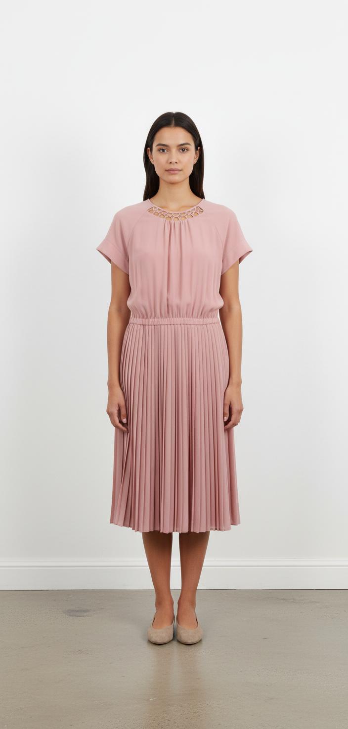 Robe Plissée Rose - Taille L/40