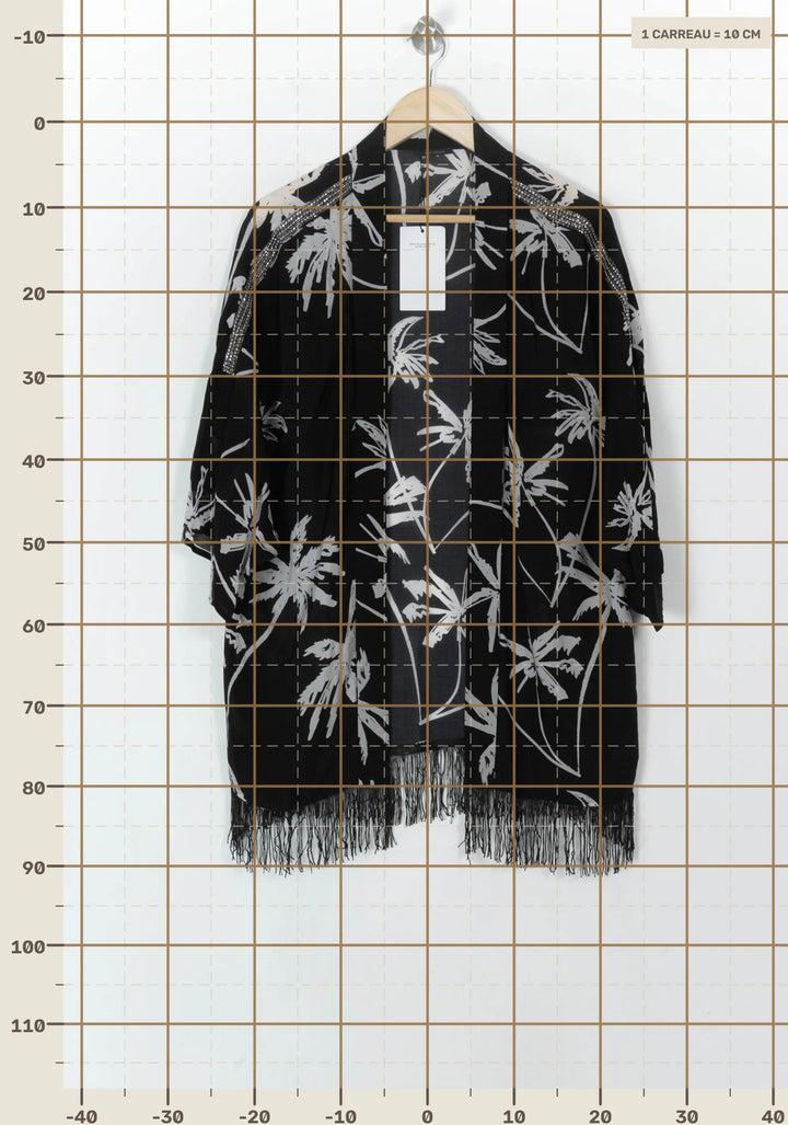Kimono Noir et Blanc - Taille T.U. de la marque IKKS | PARAD49591 - Vendu par Paradigme - Image 4