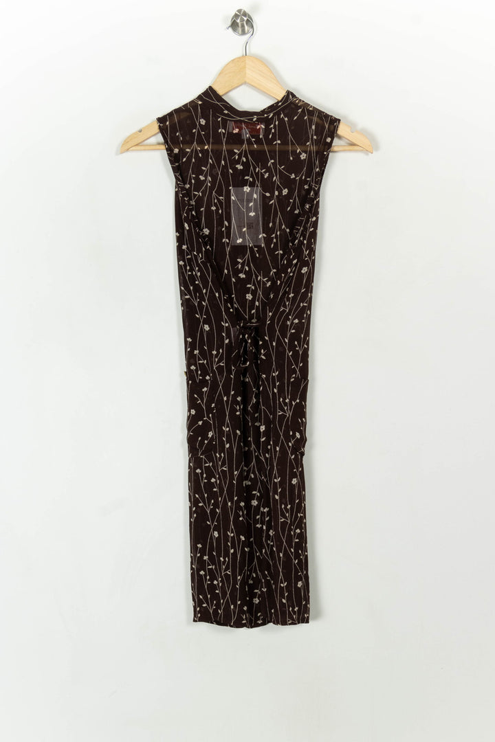 Robe Chemise Marron - Taille M/38 de la marque Derhy | PARAD49595 - Vendu par Paradigme - Image 5