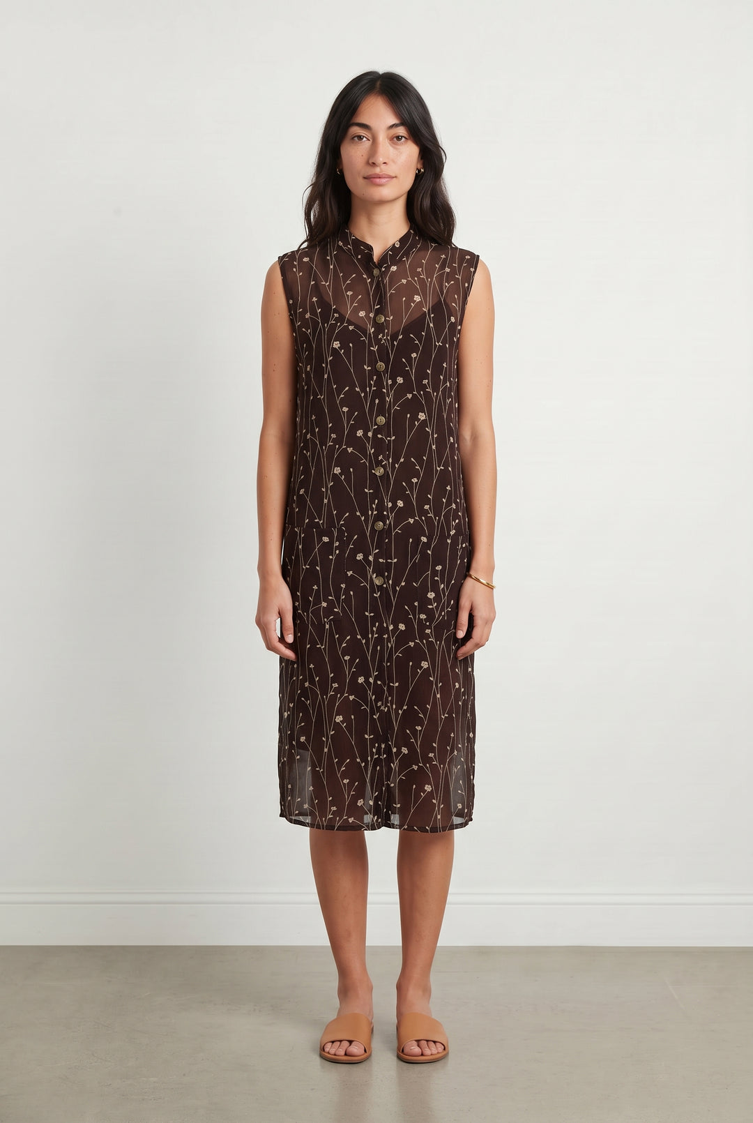Robe Chemise Marron - Taille M/38 de la marque Derhy | PARAD49595 - Vendu par Paradigme - Image 1