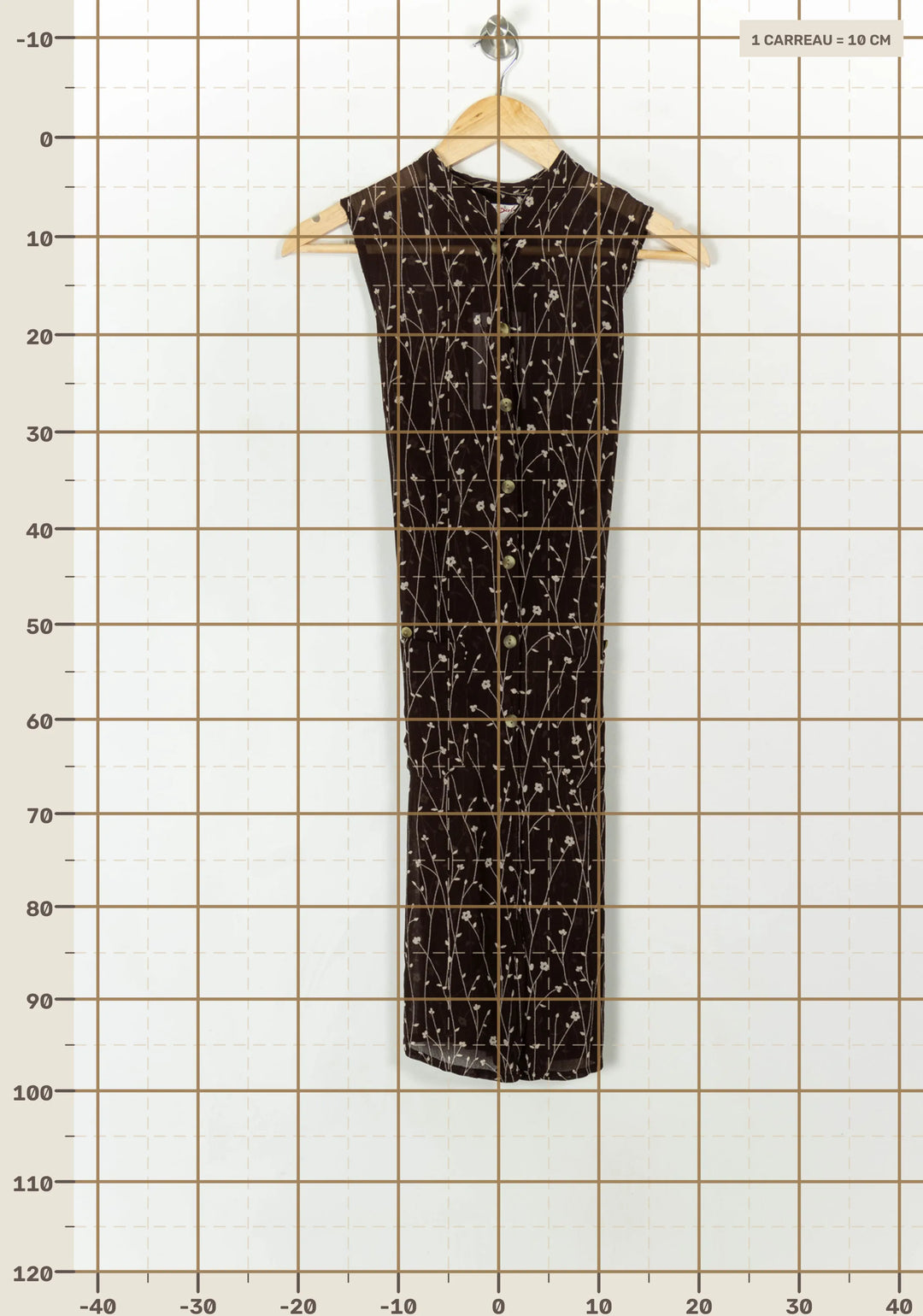 Robe Chemise Marron - Taille M/38 de la marque Derhy | PARAD49595 - Vendu par Paradigme - Image 4