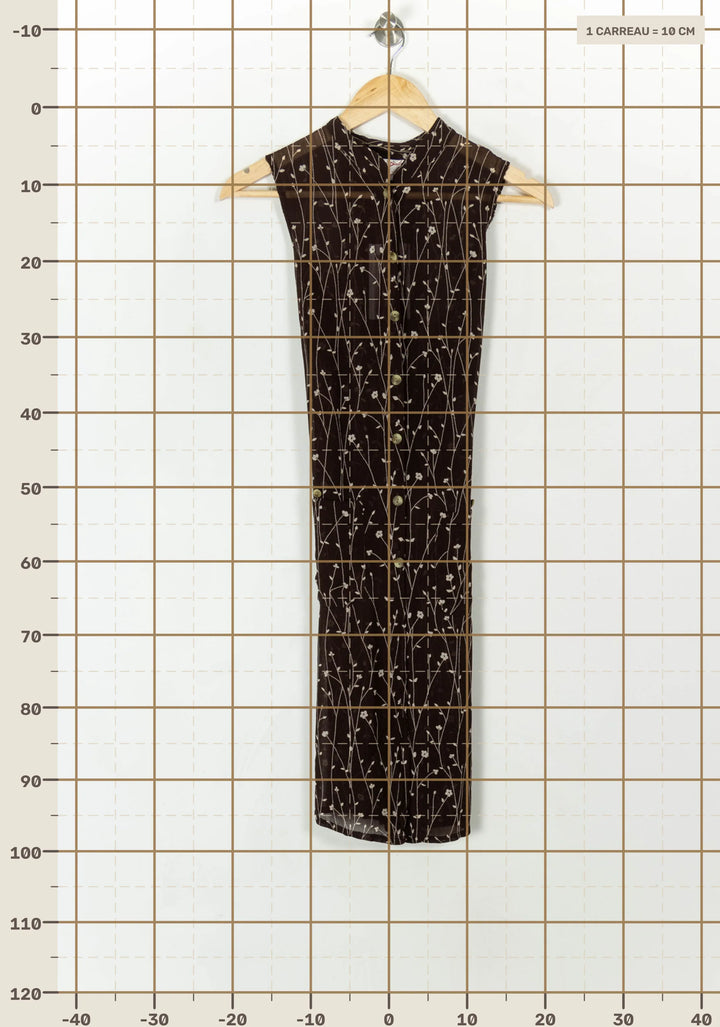 Robe Chemise Marron - Taille M/38 de la marque Derhy | PARAD49595 - Vendu par Paradigme - Image 4