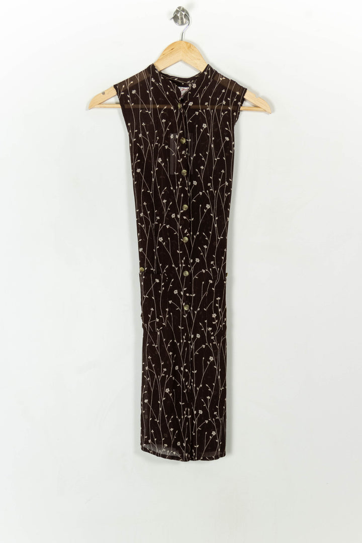 Robe Chemise Marron - Taille M/38 de la marque Derhy | PARAD49595 - Vendu par Paradigme - Image 2
