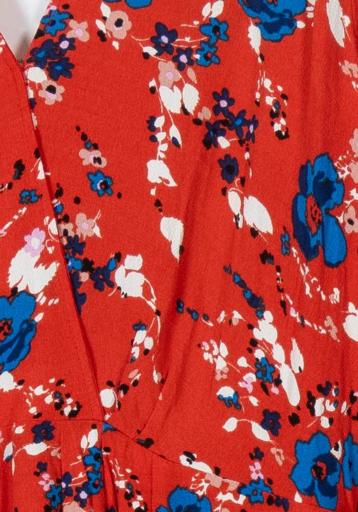 Robe Fleurie Rouge et Bleu - Taille XL/42 de la marque Pablo | PARAD49596 - Vendu par Paradigme - Image 3