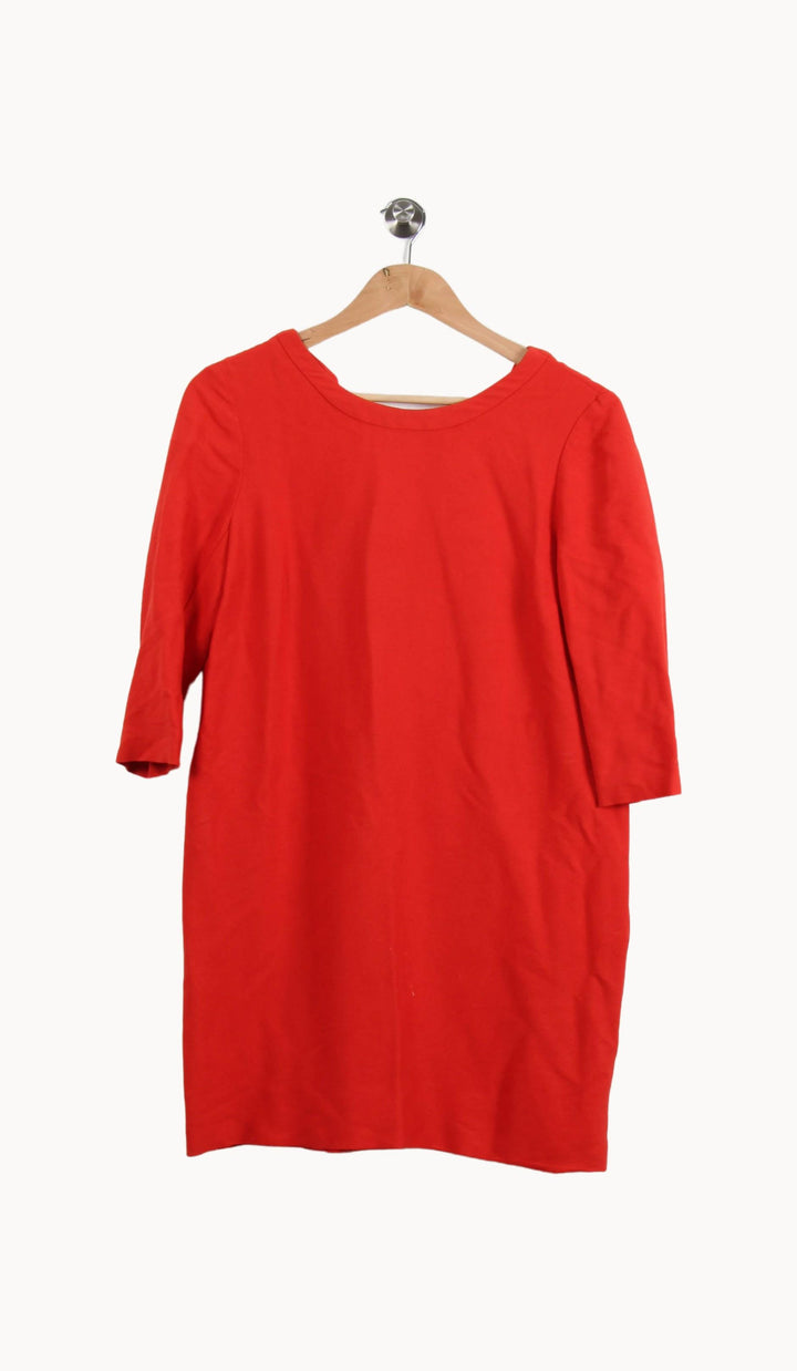 Robe Droite Rouge - Taille M/38 de la marque Sandro | PARAD49600 - Vendu par Paradigme - Image 2