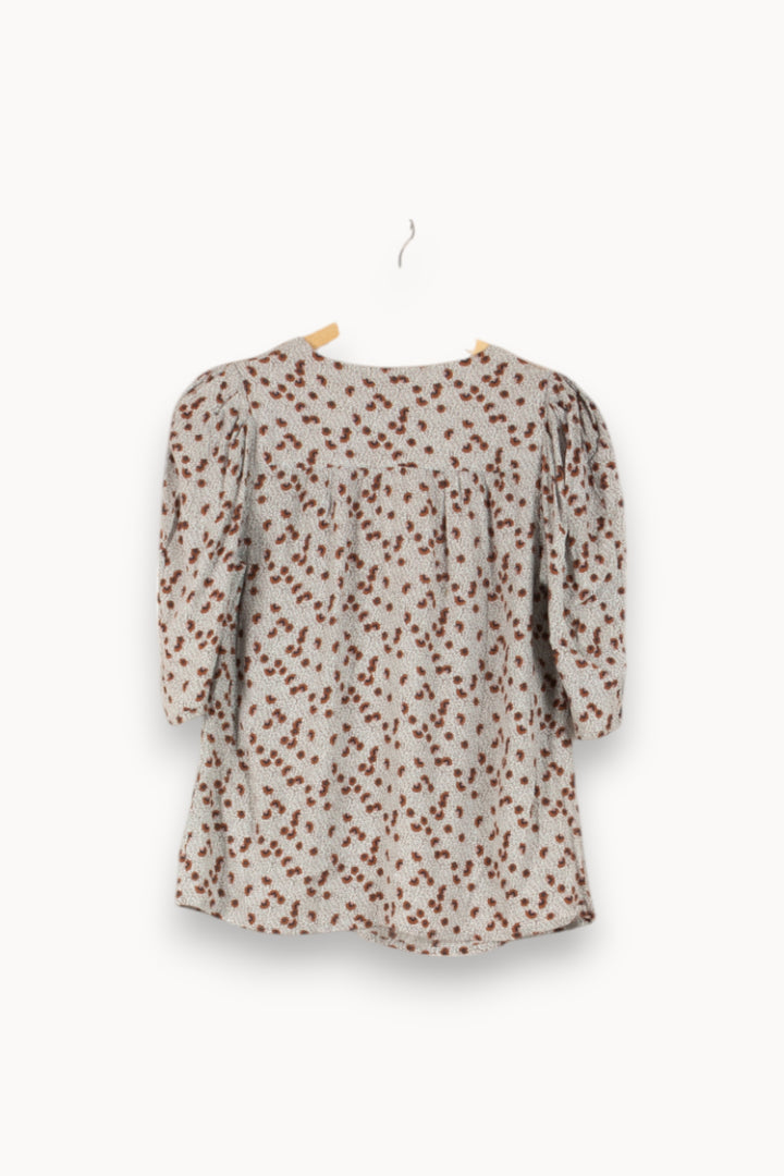 Blouse Blanche et Marron - Taille L/40 de la marque ZAPA | PARAD49606 - Vendu par Paradigme - Image 4