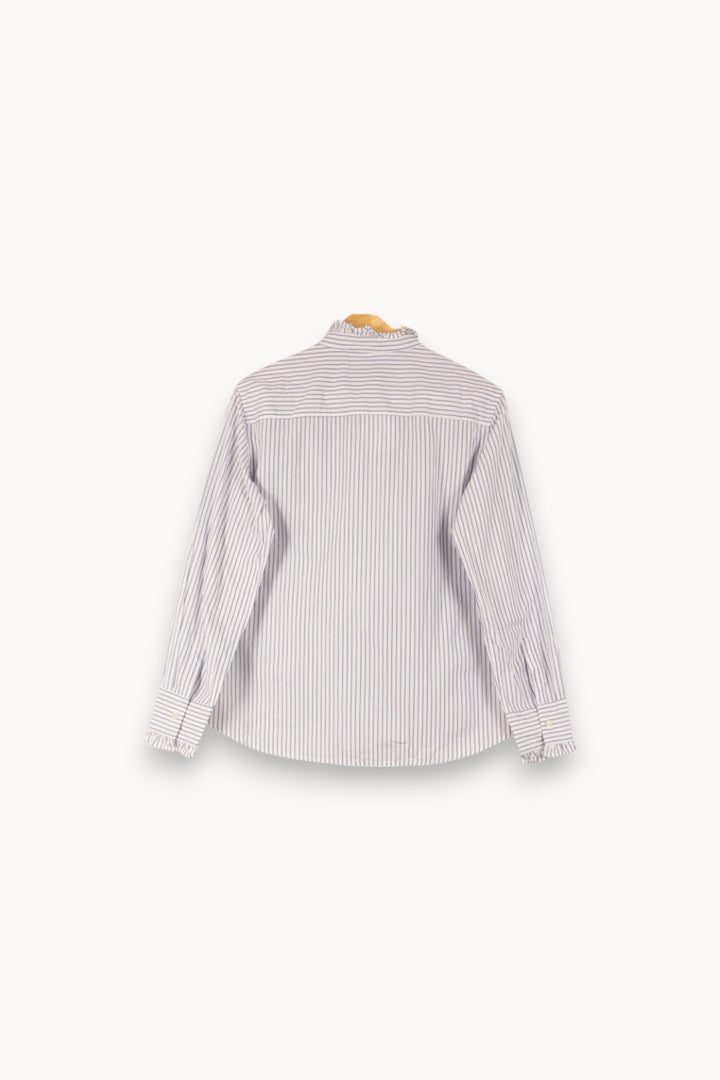 Chemise Rayée Bleu et Blanc - Taille L/40 de la marque Gerard Darel | PARAD49609 - Vendu par Paradigme - Image 4