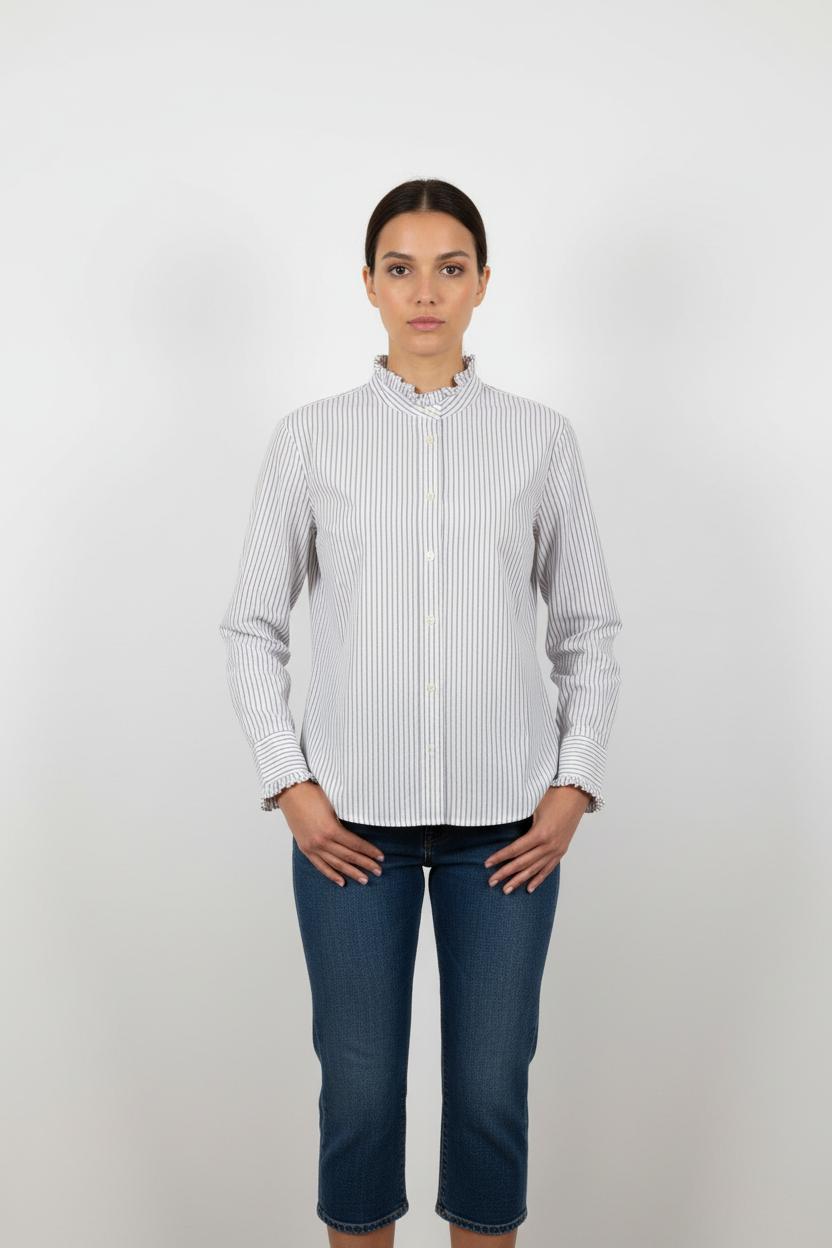 Chemise Rayée Bleu et Blanc - Taille L/40