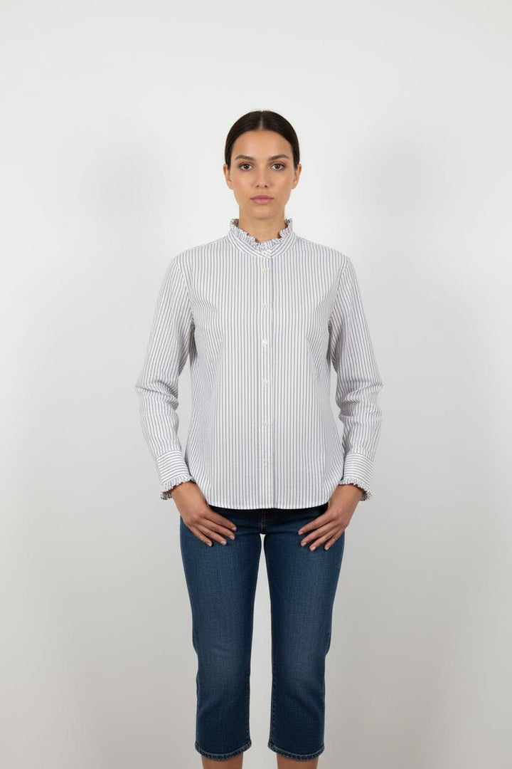 Chemise Rayée Bleu et Blanc - Taille L/40