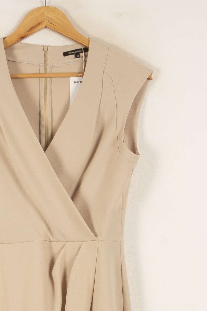 Robe Portefeuille Beige - Taille S/36 de la marque Tara Jarmon | PARAD49620 - Vendu par Paradigme - Image 3