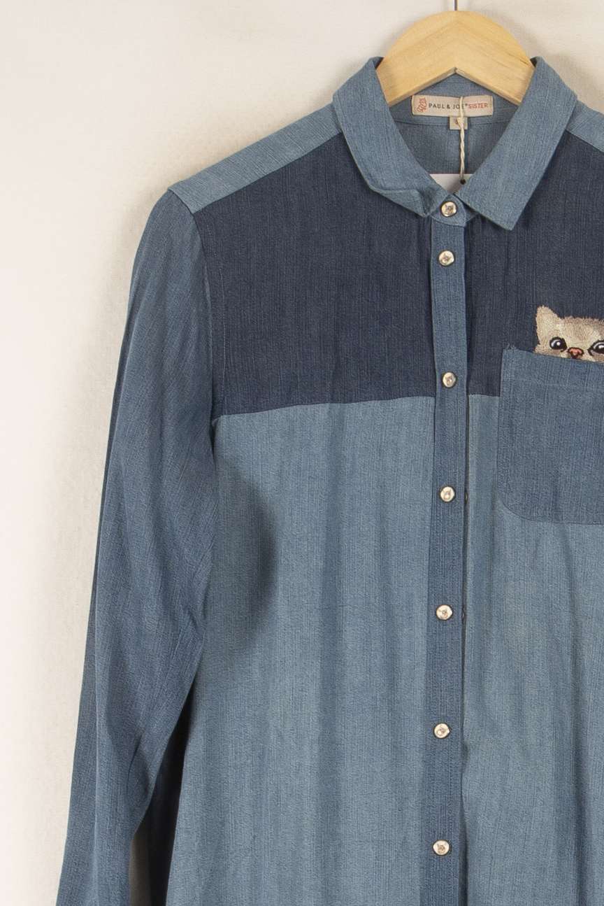 Robe Chemise Bleu - Taille M/38 de la marque Paul & Joe Sister | PARAD49643 - Vendu par Paradigme - Image 3
