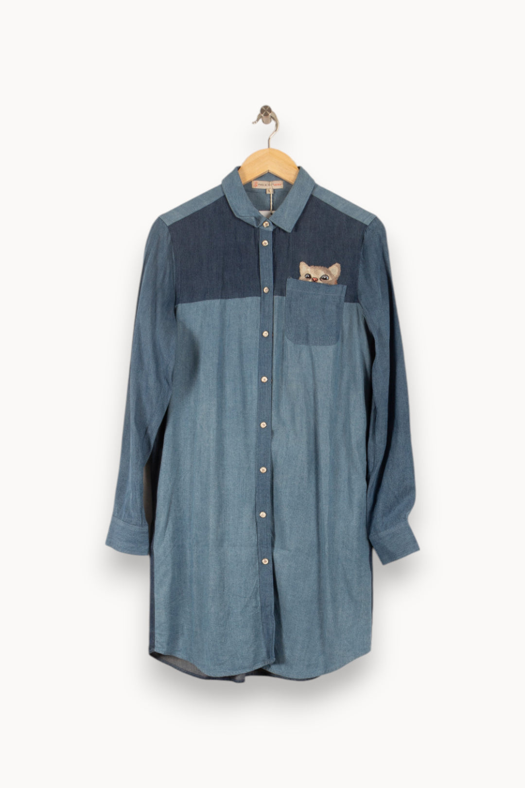 Robe Chemise Bleu - Taille M/38 de la marque Paul & Joe Sister | PARAD49643 - Vendu par Paradigme - Image 2