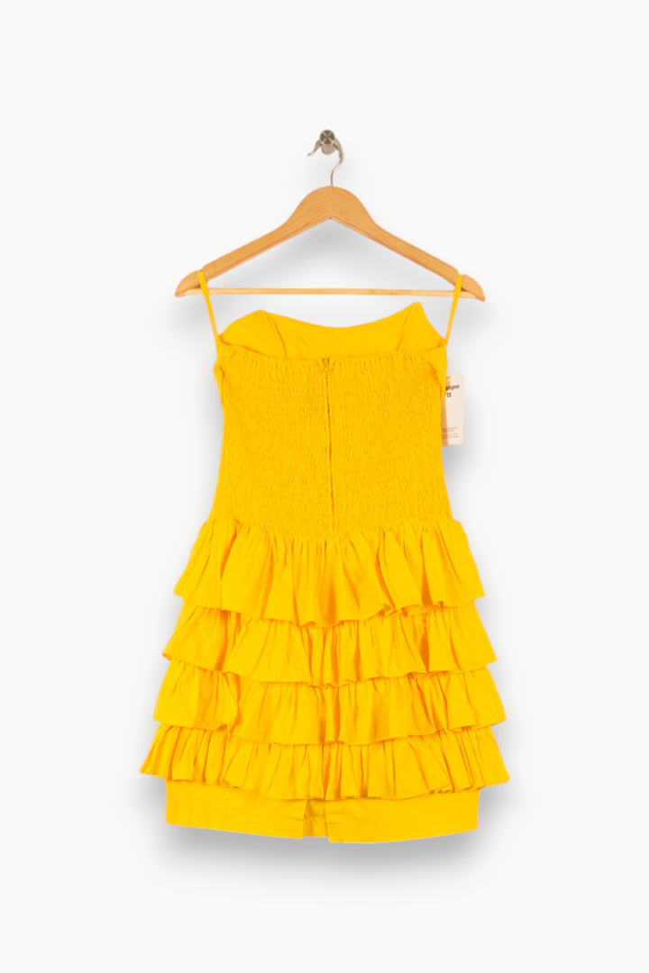 Robe Volantée Jaune - Taille S/36 de la marque Derhy | PARAD49654 - Vendu par Paradigme - Image 4