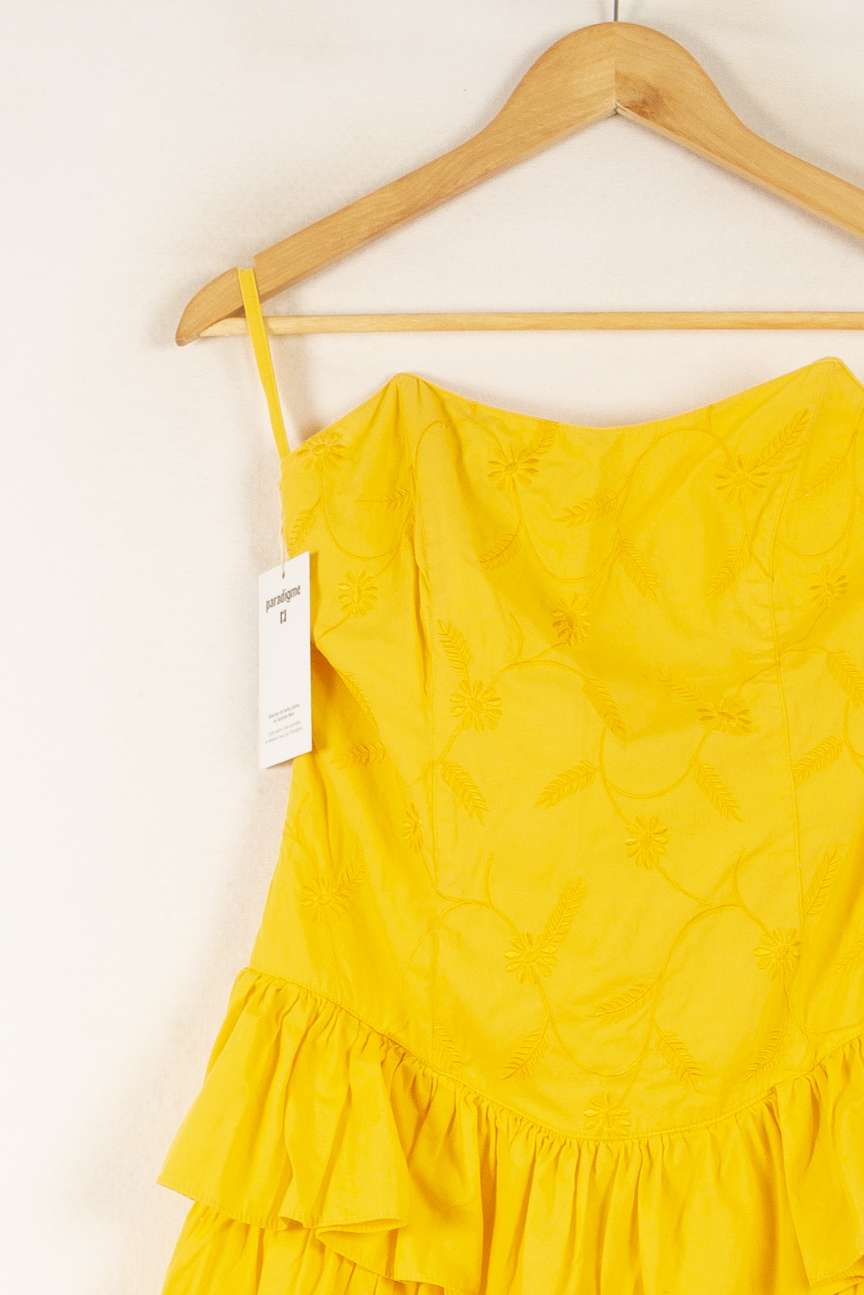 Robe Volantée Jaune - Taille S/36 de la marque Derhy | PARAD49654 - Vendu par Paradigme - Image 3