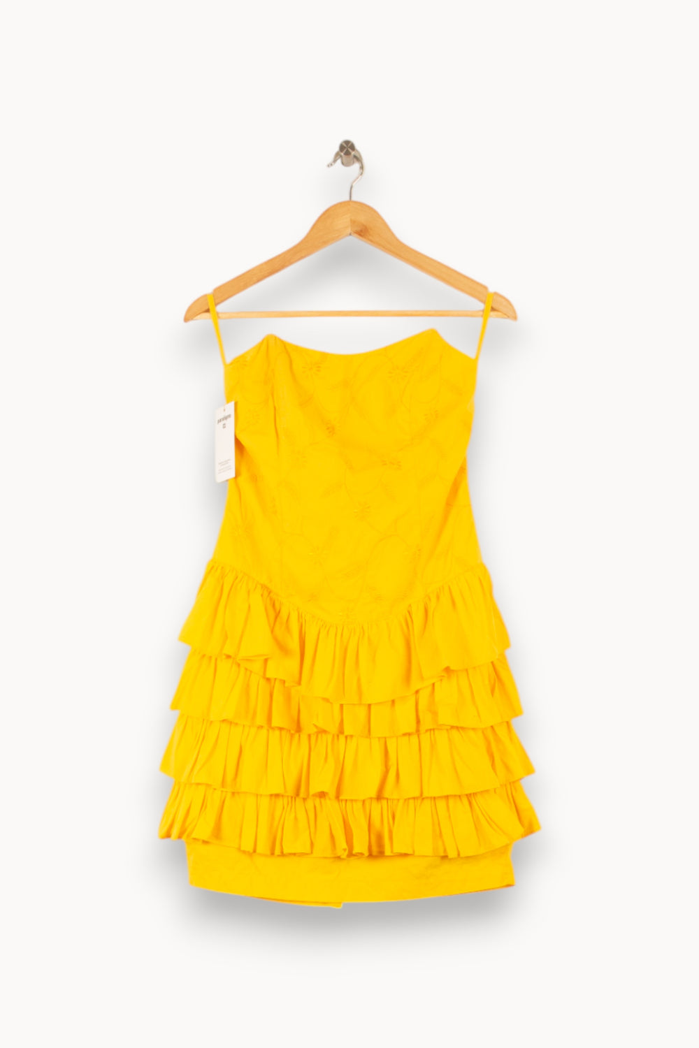 Robe Volantée Jaune - Taille S/36 de la marque Derhy | PARAD49654 - Vendu par Paradigme - Image 2