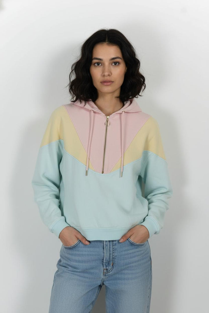 Sweat à Capuche Rose Jaune et Bleu - Taille M/38 de la marque Sézane | PARAD49668 - Vendu par Paradigme - Image 1