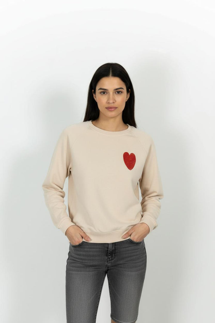 Sweatshirt Beige et Rouge - Taille M/38 de la marque Sézane | PARAD49669 - Vendu par Paradigme - Image 1
