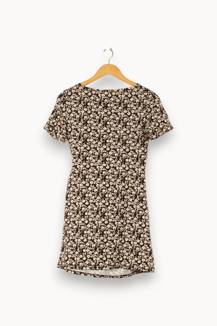 Robe Fleurie Noire et Blanche - Taille XS/34 de la marque Sézane | PARAD49684 - Vendu par Paradigme - Image 4