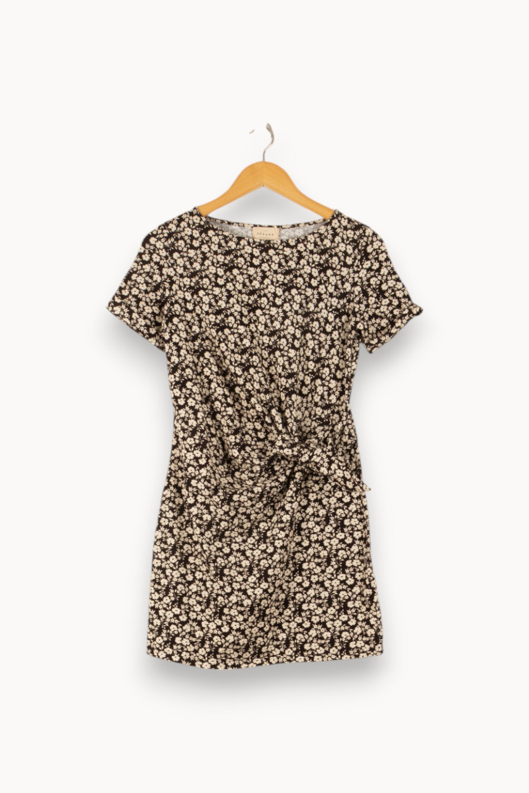 Robe Fleurie Noire et Blanche - Taille XS/34 de la marque Sézane | PARAD49684 - Vendu par Paradigme - Image 2