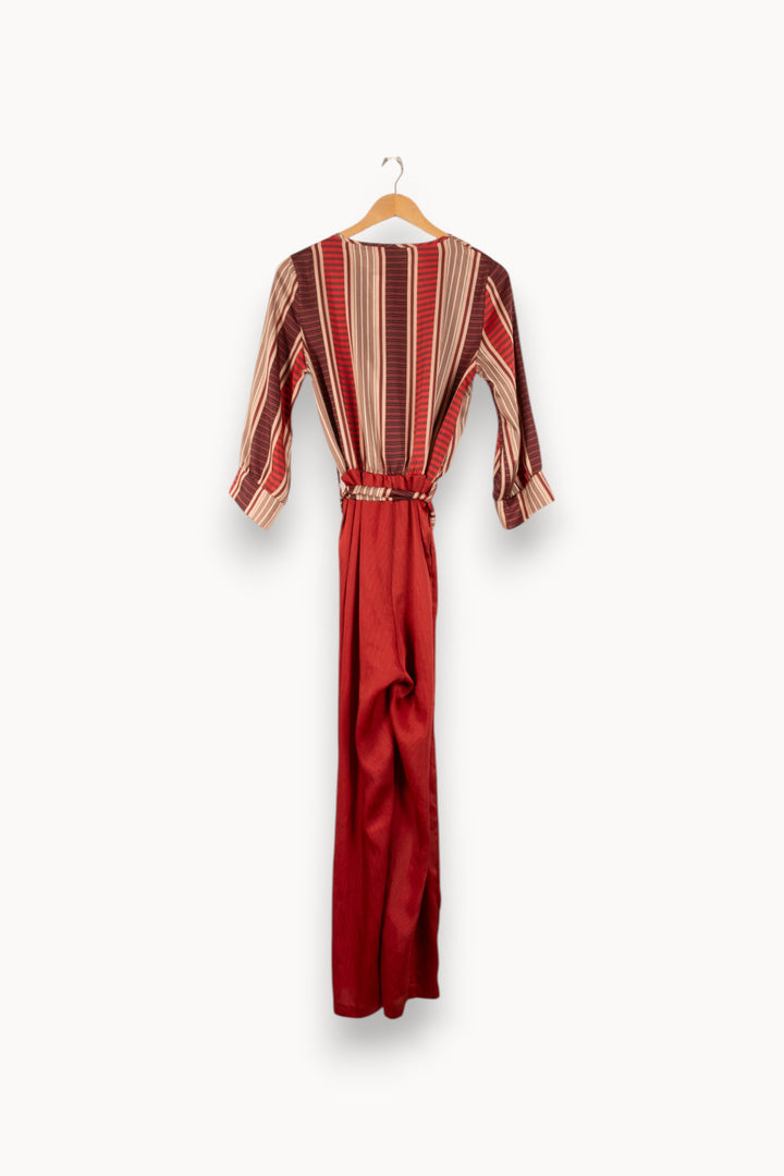 Combinaison Bordeaux et Beige - Taille S/36 de la marque La Fée Maraboutée | PARAD49694 - Vendu par Paradigme - Image 4