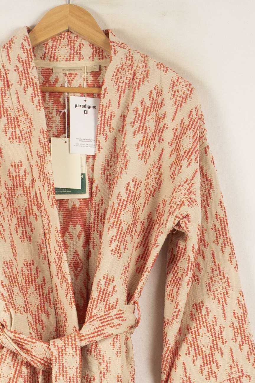 Kimono Rose et Beige - Taille S/36 de la marque La Fée Maraboutée | PARAD49697 - Vendu par Paradigme - Image 3