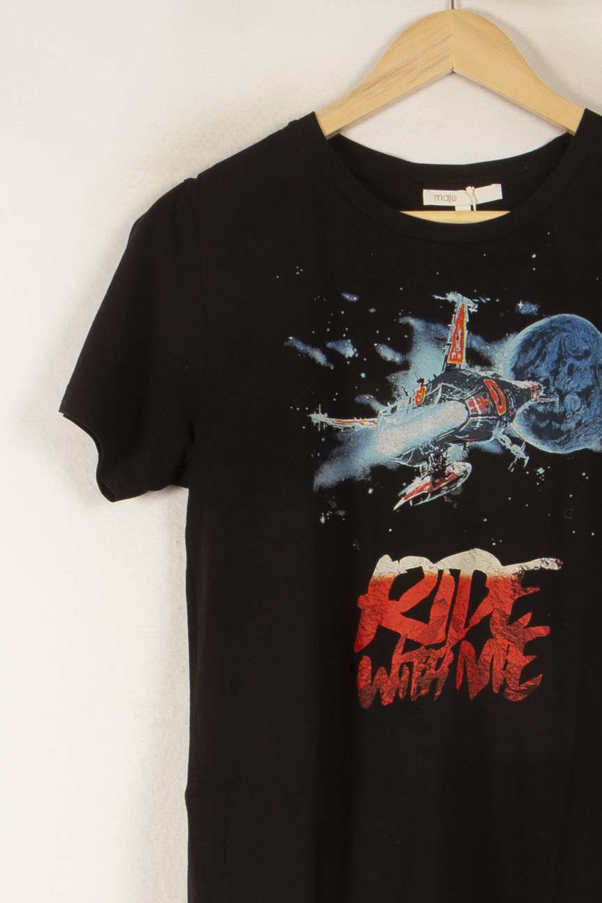 Tee-shirt Noir - Taille L/40 de la marque Maje | PARAD49720 - Vendu par Paradigme - Image 3