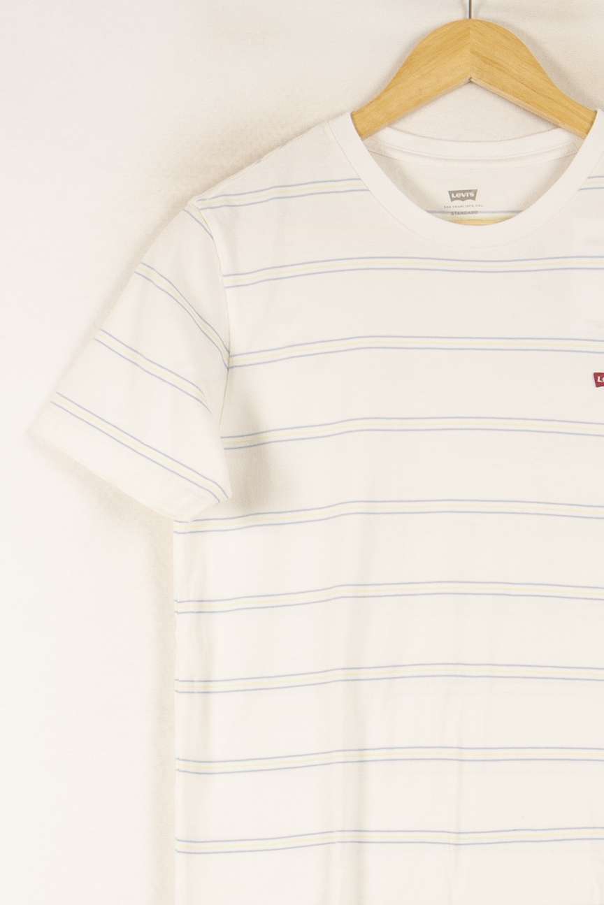 Tee-shirt Blanc à Rayures - Taille S/36 de la marque Levi's | PARAD49722 - Vendu par Paradigme - Image 3