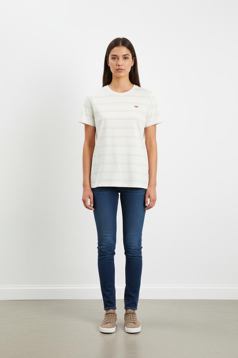Tee-shirt Blanc à Rayures - Taille S/36