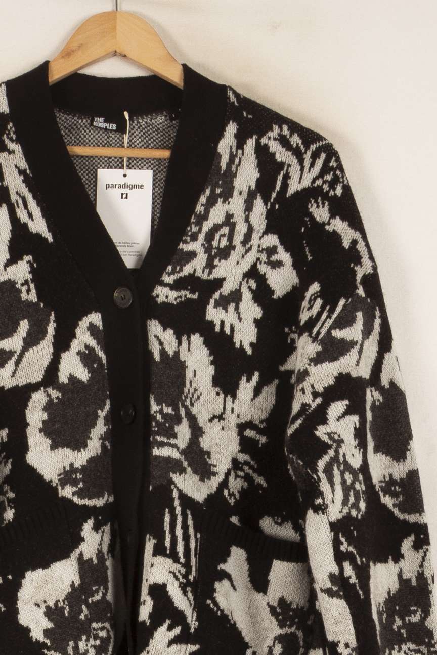 Cardigan Noir et Blanc - Taille S/36 de la marque The Kooples | PARAD49742 - Vendu par Paradigme - Image 3