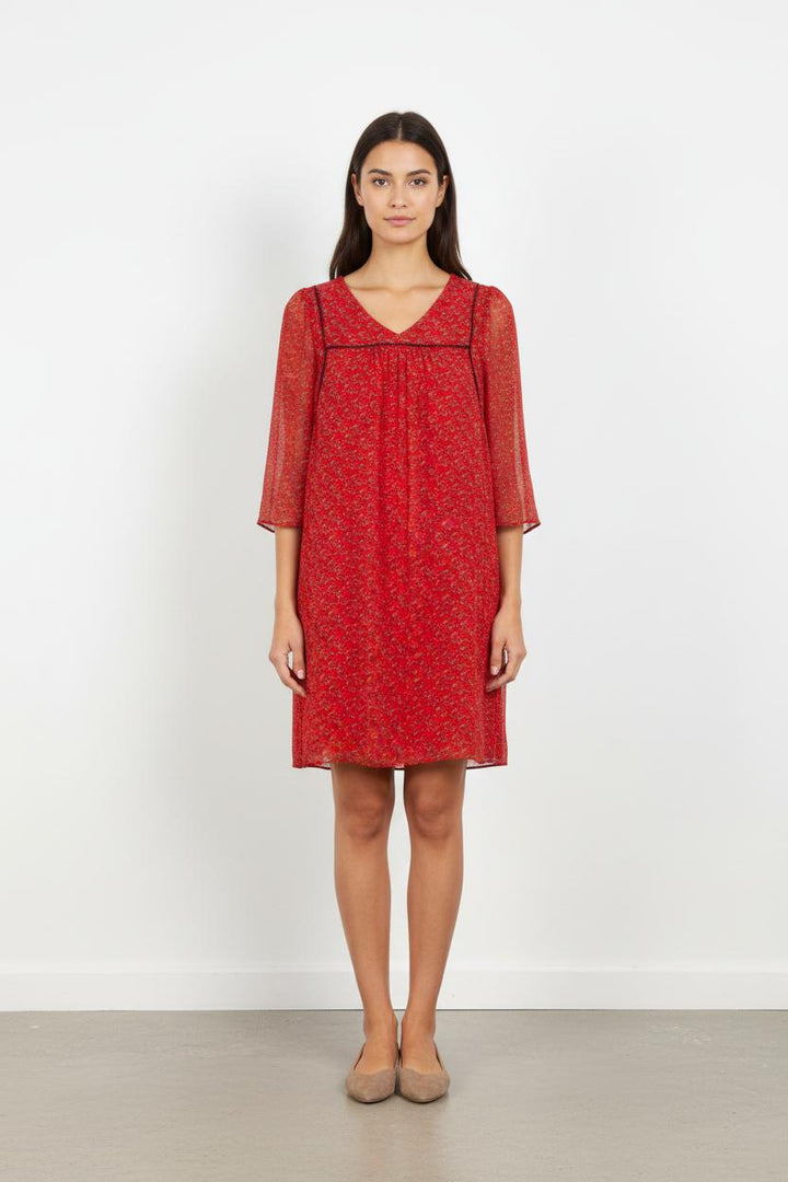 Robe Fleurie Rouge - Taille M/38