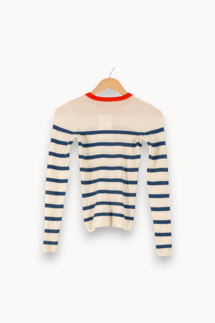 Marinière Blanc et Bleu - Taille M/38 de la marque Manoush | PARAD49777 - Vendu par Paradigme - Image 4