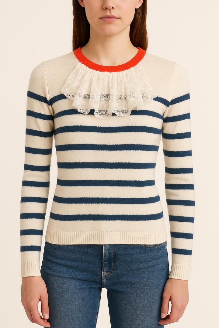 Marinière Blanc et Bleu - Taille M/38 de la marque Manoush | PARAD49777 - Vendu par Paradigme - Image 1