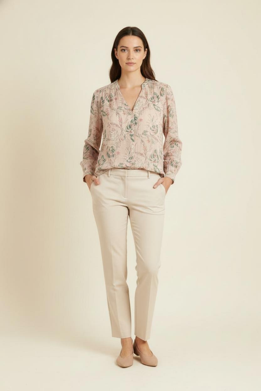 Blouse Rose et Verte - Taille XL/42